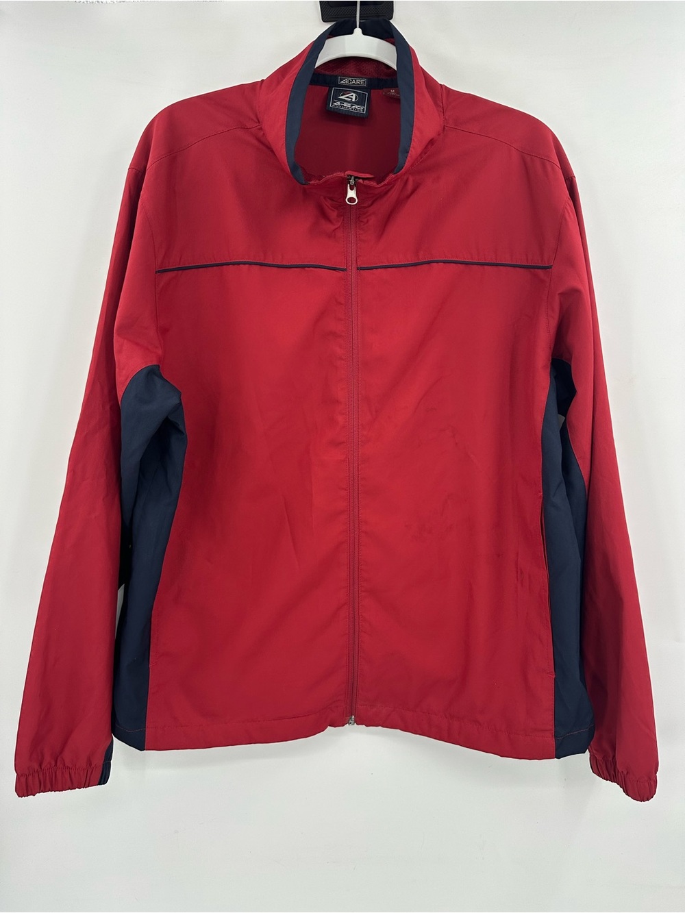 Vintage Ahead Red Navy Lightweight Zip Up Windbreaker Jacket Medium